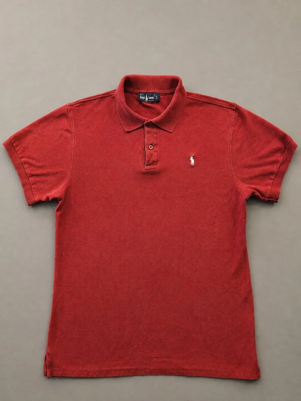 Vintage Polo by Ralph Lauren Made in USA Red Polo Shirt 2XL 90s USA Rare
